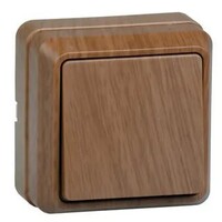 ОКТАВА Выключатель одноклавишный наружный дуб - Интернет-магазин электротоваров "ЭЛЕКТРО-СНАБ", Екатеринбург