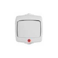 РОНДО Переключатель одноклавишный наружный с индикацией 250В 6А белый IP44 - Интернет-магазин электротоваров "ЭЛЕКТРО-СНАБ", Екатеринбург