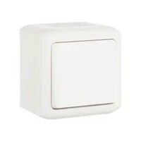 Выключатель одноклавишный наружный белый IP44 10А - Интернет-магазин электротоваров "ЭЛЕКТРО-СНАБ", Екатеринбург