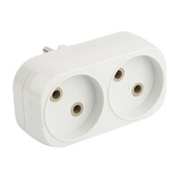 Тройник на 2 розетки без заземления 6А - Интернет-магазин электротоваров "ЭЛЕКТРО-СНАБ", Екатеринбург